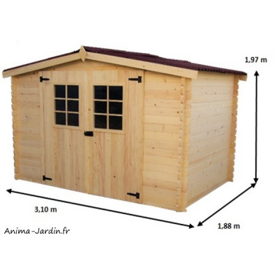 Abri de jardin en bois 20 mm, 5,83 m², Foresta