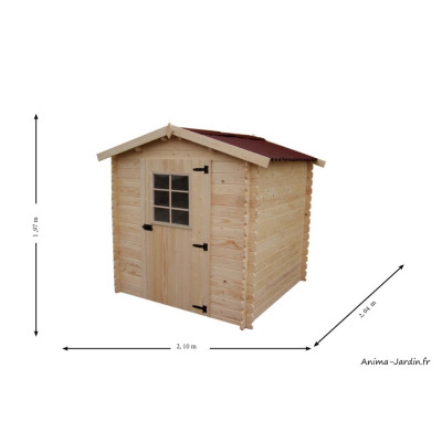 Abri de jardin en bois 28 mm, 4,28 m², Foresta