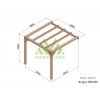 Pergola adossée en bois, Burgos