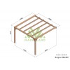 Pergola adossée en bois, Burgos