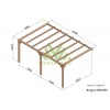 Pergola adossée en bois, Burgos