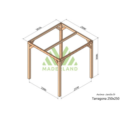 Pergola sur pieds en bois, Tarragona