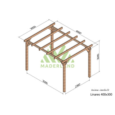 Pergola sur pieds en bois, Linares