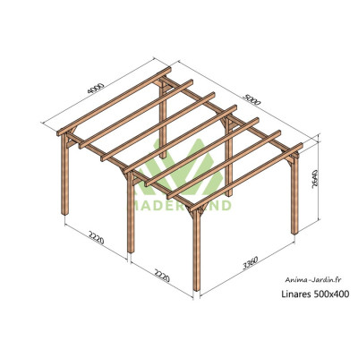 Pergola sur pieds en bois, Linares
