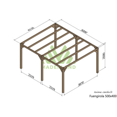 Pergola sur pieds en bois, Fuengirola