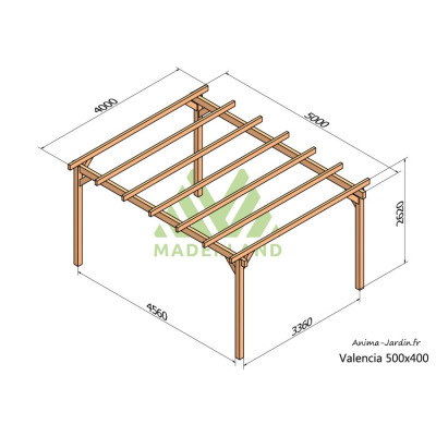 Pergola sur pieds en bois, Valencia