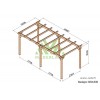 Carport en bois, H.2,64 m, Badajoz