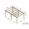 Carport en bois, H.2,64 m, Badajoz