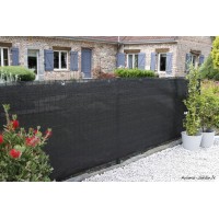 Brise-vue noir, Elégance/Signature, 200 g/m², 95% occultant, Ideal Garden