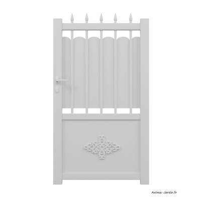 Portillon poussant 1m, Aluminium, Traditionnel, Ines