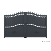 Portail Battant 3 m, Aluminium, Traditionnel, Ines