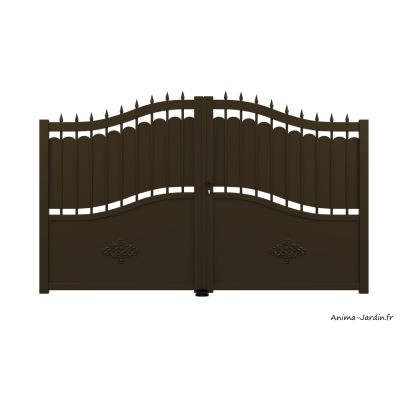 Portail Battant 3,5 m, Aluminium, Traditionnel, Ines
