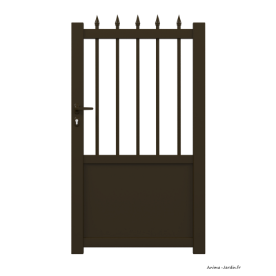 Portillon poussant 1 m, Aluminium,  Traditionnel, Esaline