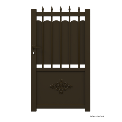 Portillon poussant 1m, Aluminium, Traditionnel, Rosalie