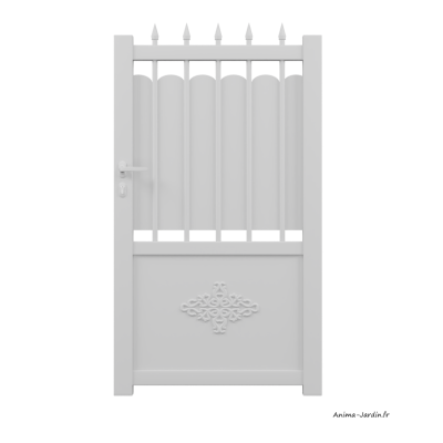 Portillon poussant 1m, Aluminium, Traditionnel, Rosalie