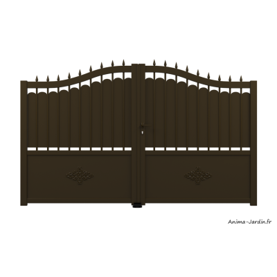 Portail Battant 3 m, Aluminium, Traditionnel, Rosalie