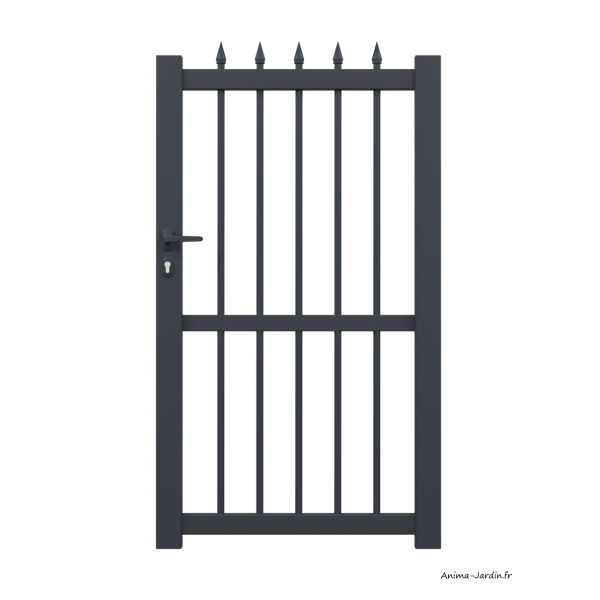 Portillon poussant 1m, Aluminium, Traditionnel, Megan