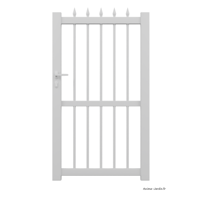 Portillon poussant 1m, Aluminium, Traditionnel, Megan