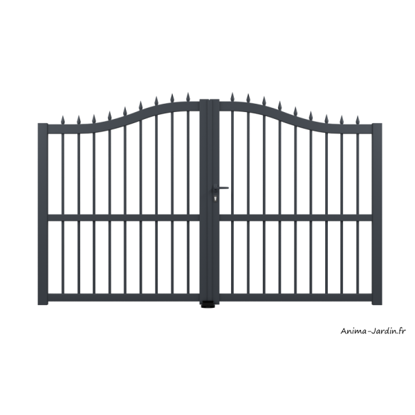 Portail Battant 3,5 m, Aluminium, Traditionnel, Megan