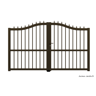 Portail Battant 3,5 m, Aluminium, Traditionnel, Megan