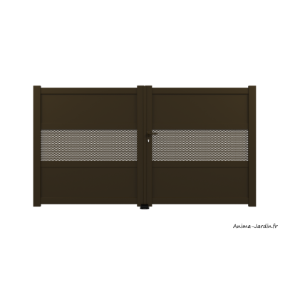 Portail battant 3 m, Aluminium, Moderne, Léo