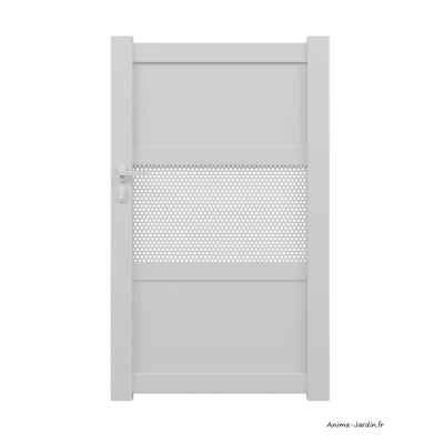 Portillon poussant 1m, Aluminium, Moderne, Léo