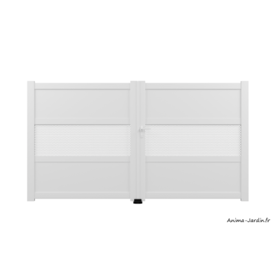 Portail battant 3,5 m, Aluminium, Moderne, Léo