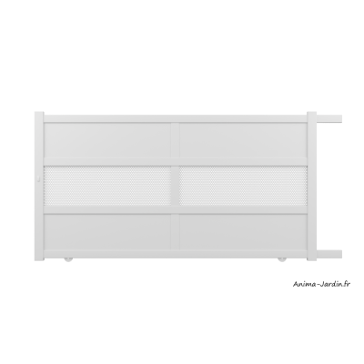 Portail coulissant 4,1 m, Aluminium, Moderne, Léo