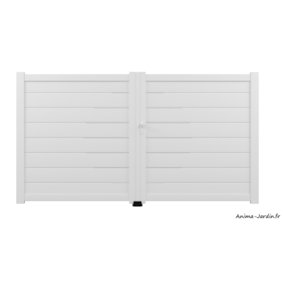 Portail battant 3 m, Aluminium, Actuel, Lucien