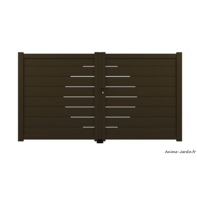 Portail battant 3,5 m, Aluminium, Actuel, Lucien