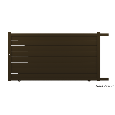 Portail coulissant 4,1 m, Aluminium, Actuel, Lucien