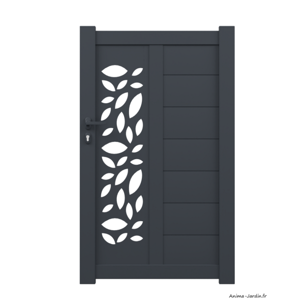 Portillon poussant 1 m, Aluminium, Actuel, Ambroise