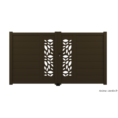 Portail battant 3,5 m, Aluminium, Actuel, Ambroise