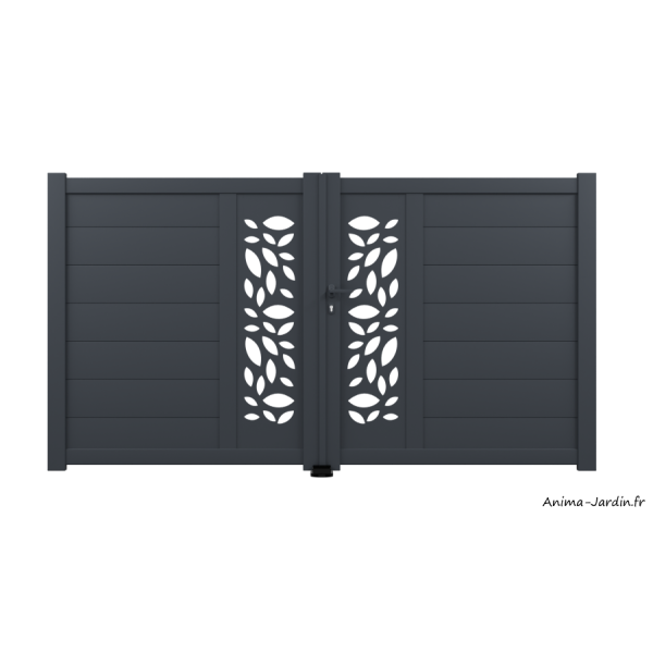 Portail battant 3,5 m, Aluminium, Actuel, Ambroise