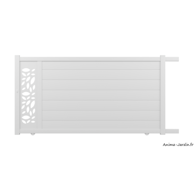 Portail coulissant 4,1 m, Aluminium, Actuel, Ambroise