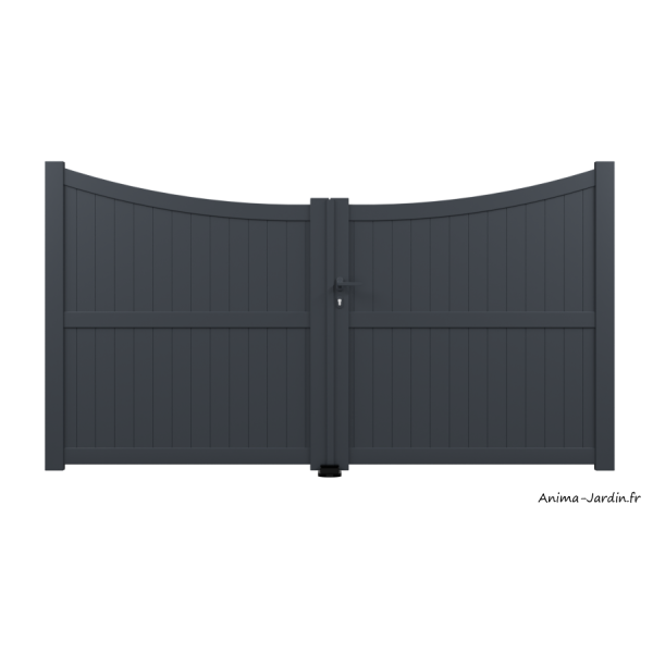 Portail battant 3,5 m, Aluminium, Classique, Noelia