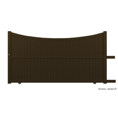 Portail coulissant 3,6 m, Aluminium, Classique, Noelia