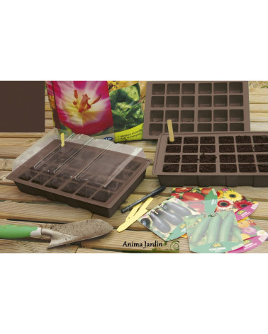 Plaques de culture, 24 alvéoles, kit de plantation jeunes plants, Nortène