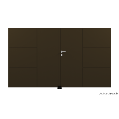 Portail battant 3 m, Aluminium, Design, Achille