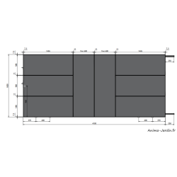 Portail coulissant 3,6 m, Aluminium, Design, Achille