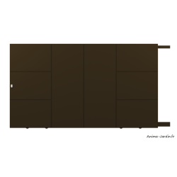Portail coulissant 3,6 m, Aluminium, Design, Achille