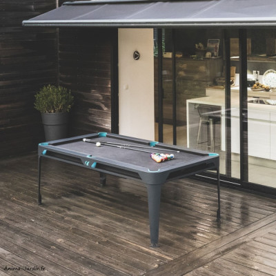Table de Billard Grise, Cornilleau, table 2 en 1, Extérieur
