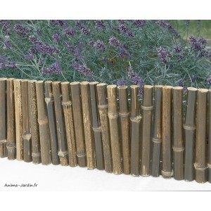 Bordure décorative de jardin 100 cm, Bamboo Border Foncé