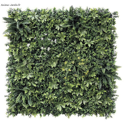 Mur végétal artificiel Hellene, Imitation Feuillage Floral