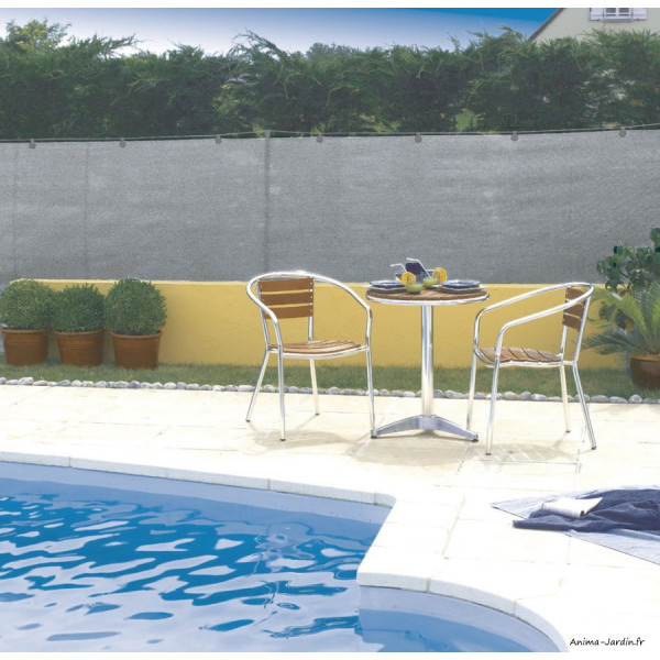 Brise-vue tissé Gris Recynet Plus, Occultation 95 %