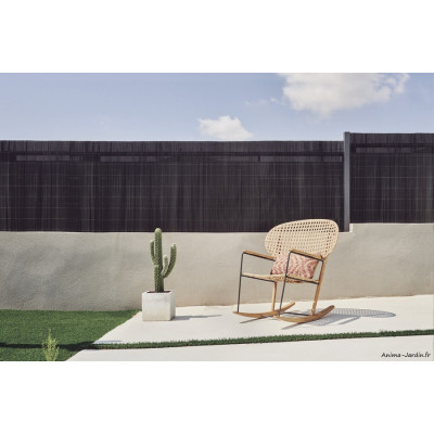 Canisse d'osier semi-synthétique Vimet Lop Anthracite, Occultation 3/5