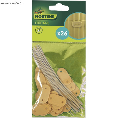 Lot de 26 fixations Fixcane pour brise-vue et canisse