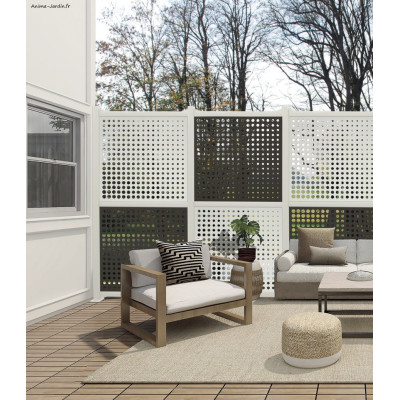 Panneau décoratif Nautic Panel, 1 x 1 m, Anthracite