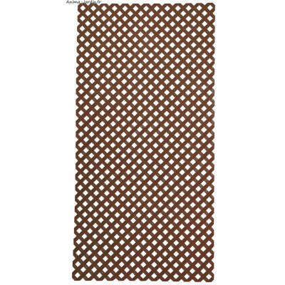 Panneau Claustra décoratif Privat, 1 x 2 m, Oxydé Marron