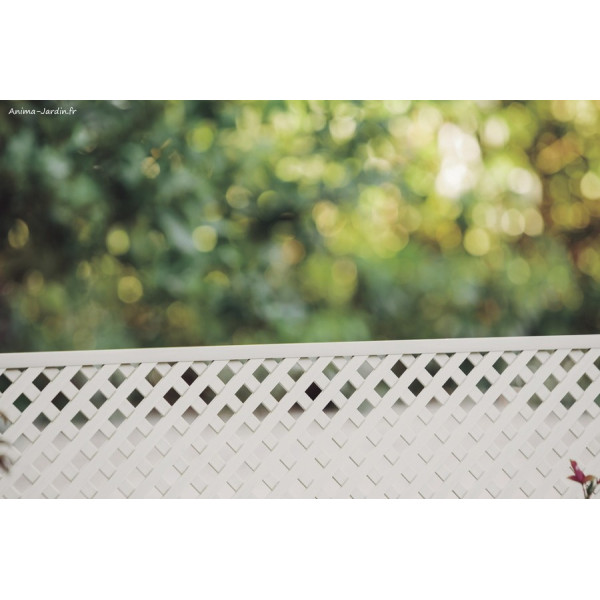Panneau Treillis PVC 18 mm, 1x2 m, Decory Quadra